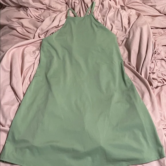 Madewell 2.0 MWL Flex Fitness Dress NWOT Mint Green Size Med Strappy Criss Cross - Picture 9 of 11